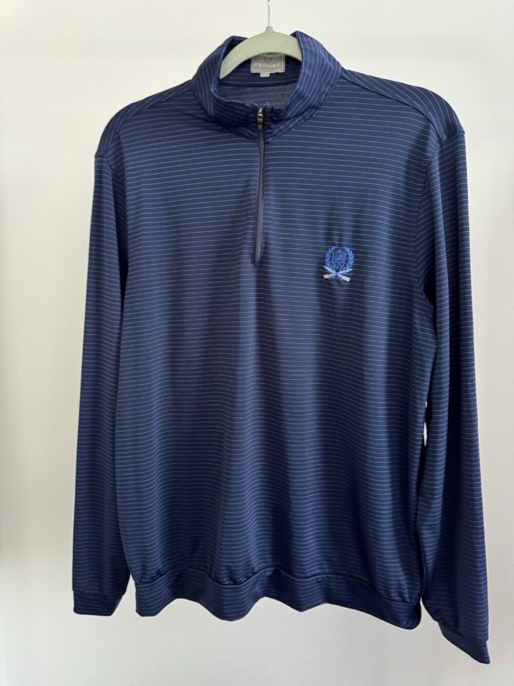 Fennec Golf Quarter Zip Pullover Men's Medium Blue Indian Hills CC Logo